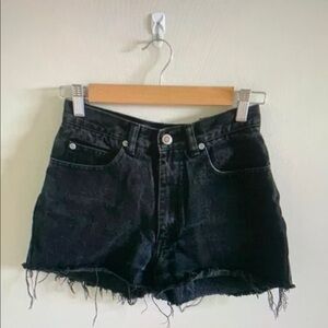 Black Denim Women Shorts
